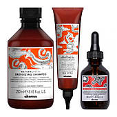 Набір Davines Natural Tech Energizing TRIO енергетичний шампунь, гель та лосьйон проти випадіння волосся, 250/150/100 мл