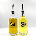 Набір пляшок для олії та оцту 3 шт. з дозатором 500 мл (мал.), фото 6