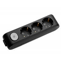 ТОП! Колодка для подовжувача Panasonic X-tendia 3 гнізда black WLTA04302BL-UA (WLTA04302BL-UA) - (gHome)