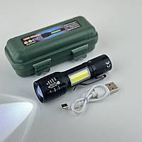 Ліхтарик акумуляторний XPE+COB zoom