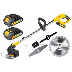 Акумуляторний тример-кущоріз Asaka ASCGT2B-21V 2×21V 2.0Ah, 10000 об/хв, 150 мм — бездротовий, телескопічний