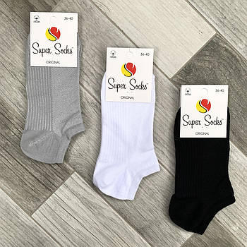 Шкарпетки жіночі бавовна сітка короткі Super Socks, арт 017, асорті 000, розмір 36-40, 017