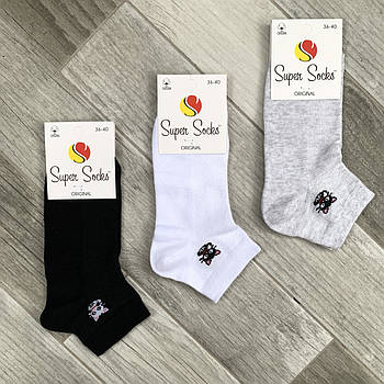 Шкарпетки жіночі бавовна сітка короткі Super Socks, арт 002, асорті 182, розмір 36-40, 002