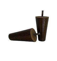 Конусні меблеві дерев'яні ніжки скошені 10см горіх