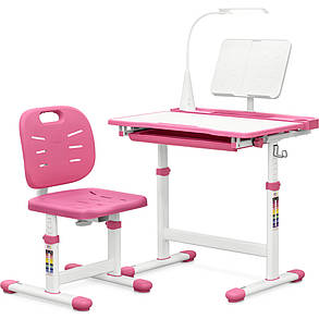 Комплект дитяча парта і стілець для дівчинки Evo-Kids Evo-17 Ergo PN, фото 1
