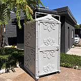 Пластиковий літній душ для дачі душ вуличний мобільний з ТЕНом розбірний, фото 9