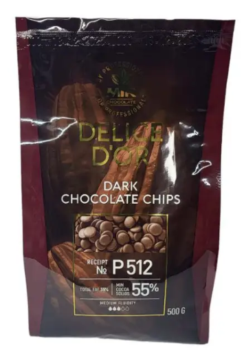 Шоколад чорний P512 55% Delice D`OR (500 г упаковка)