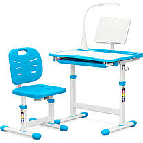 Дитячий стіл та стілець учнівські для хлопчика Evo-Kids Evo-17 Ergo BL, фото 3