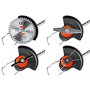 Акумуляторний тример для трави 10000 об/хв Li-Ion LEX LXCGT2B-21V 150мм, фото 5