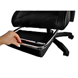 Ігрове комп'ютерне крісло Malatec Чорне - Геймерське крісло з підставкою для ніг Malatec, фото 7