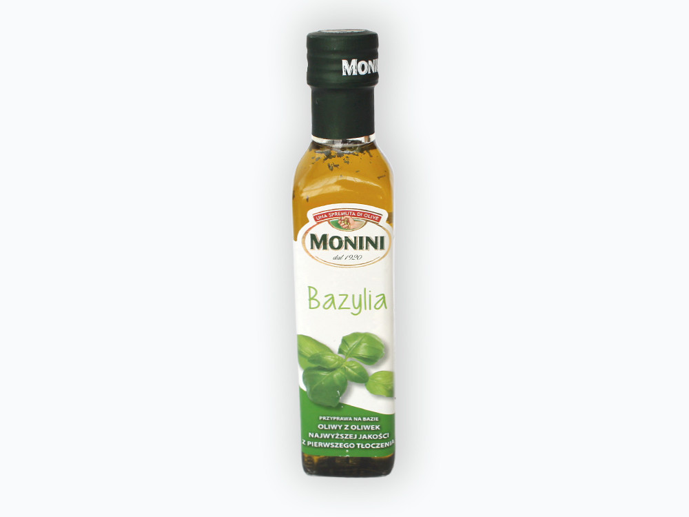 Олія оливкова Monini Extra Vergine з базиліком, 250 мл (Італія), фото 1