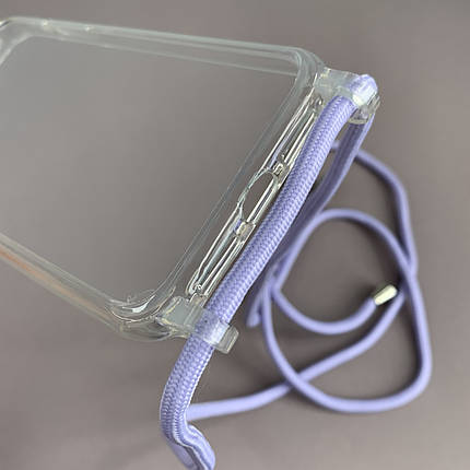 Чехол для Apple iPhone 11 прозрачный чехол с цветным шнурком на телефон айфон 11 бузковий q4f, фото 3