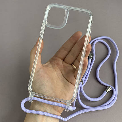 Чехол для Apple iPhone 11 прозрачный чехол с цветным шнурком на телефон айфон 11 бузковий q4f, фото 1