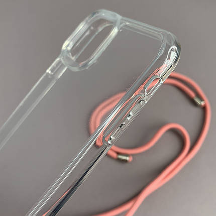 Чехол для Apple iPhone 11 прозрачный чехол с цветным шнурком на телефон айфон 11 рожевий q4f, фото 2