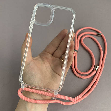 Чехол для Apple iPhone 11 прозрачный чехол с цветным шнурком на телефон айфон 11 рожевий q4f, фото 1