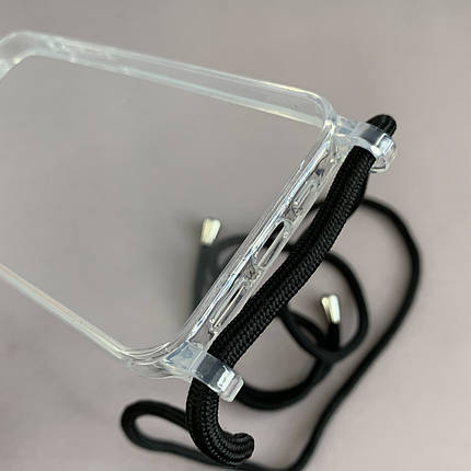 Чехол для Apple iPhone 12 прозрачный чехол с цветным шнурком на телефон айфон 12 чорний q4f, фото 3