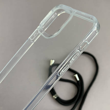 Чехол для Apple iPhone 12 прозрачный чехол с цветным шнурком на телефон айфон 12 чорний q4f, фото 2