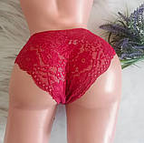 Жіночі труси бавовна з мереживом 42-48р 4 кольори, фото 3