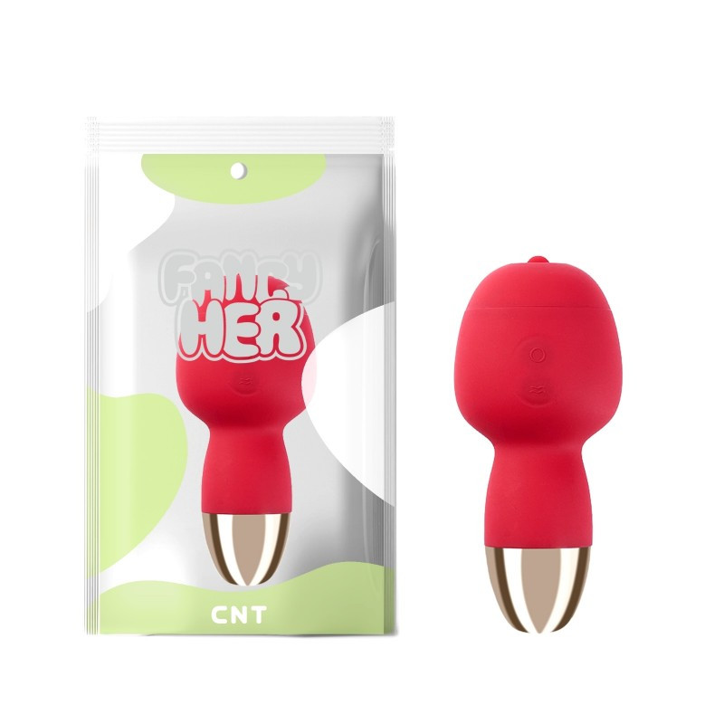 Кліторальний вібростимулятор для жінок Dual Use Wand Red kitty.in.ua, фото 1
