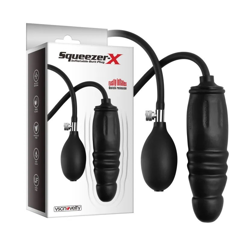 Надувна анальна пробка Squeezer-X Inflatable Butt Plug kitty.in.ua, фото 1