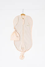 Безрозмірна пелюшка на блискавці з шапочкою Каспер,Вершкова