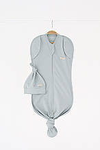 Безрозмірна пелюшка на блискавці з шапочкою Каспер, Сиза