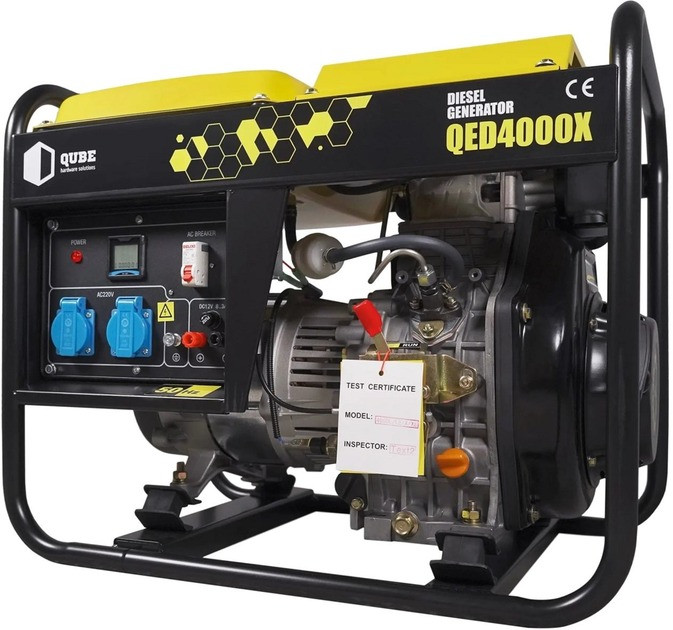 Генератор дизельный QUBE QED4000X 2.9-3.2 кВт, ручной старт: продажа ...