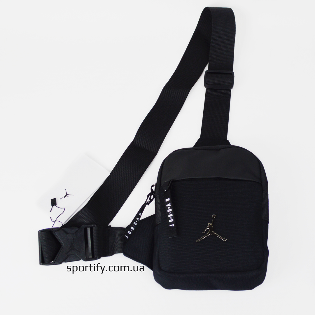 СУМКА Nike бананка AIR JORDAN AIRBORNE BLACK 7A0747-023 месенджер джордан найк