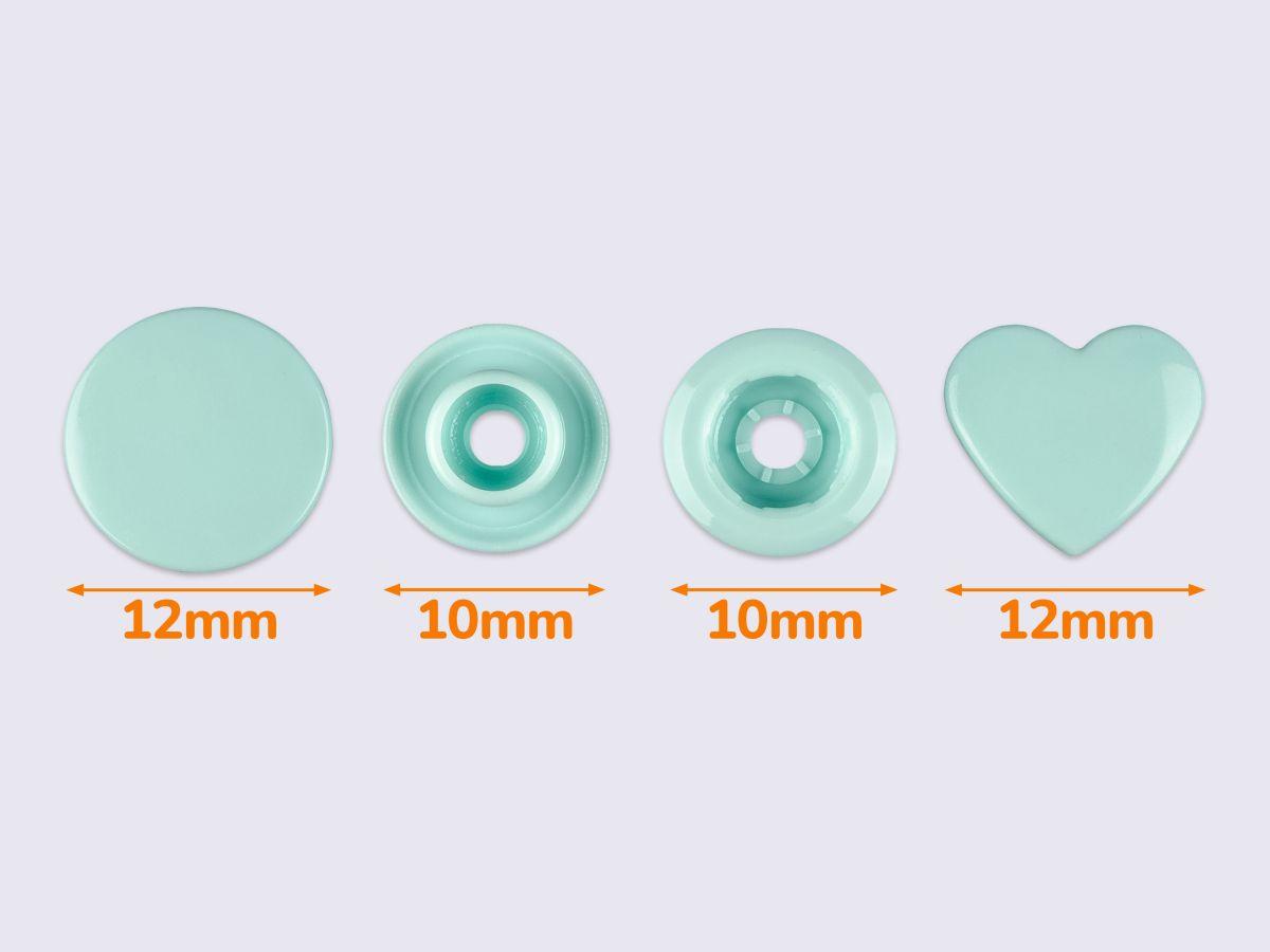 Кнопки пластикові KAM - СЕРЦЕ світло-блакитні B59 (1000 шт), фото 1