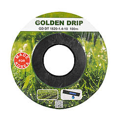 Крапельна стрічка 8 mil крок 10 см 100 м бухта емітерна GOLDEN DRIP