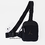 СУМКА Nike бананка AIR JORDAN AIRBORNE BLACK 7A0747-023 месенджер джордан найк, фото 4