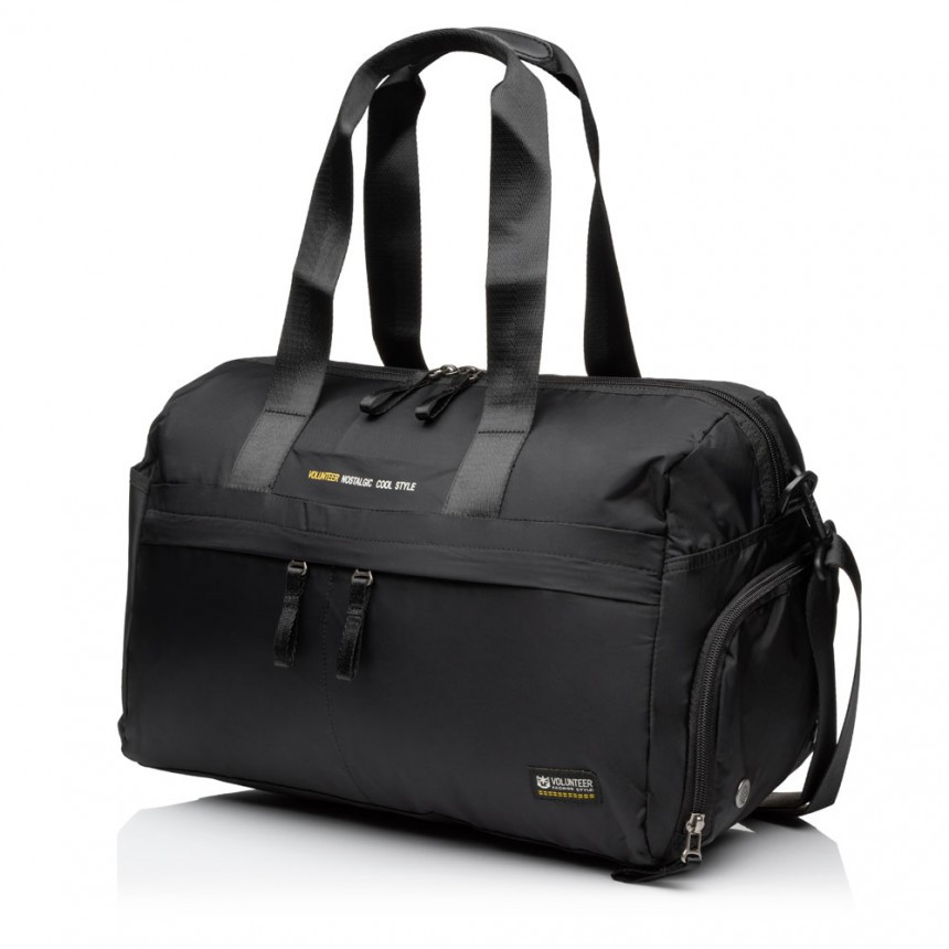 Середня спортивна сумка поліестер чорний Арт.1801-11 black Volunteer (54)