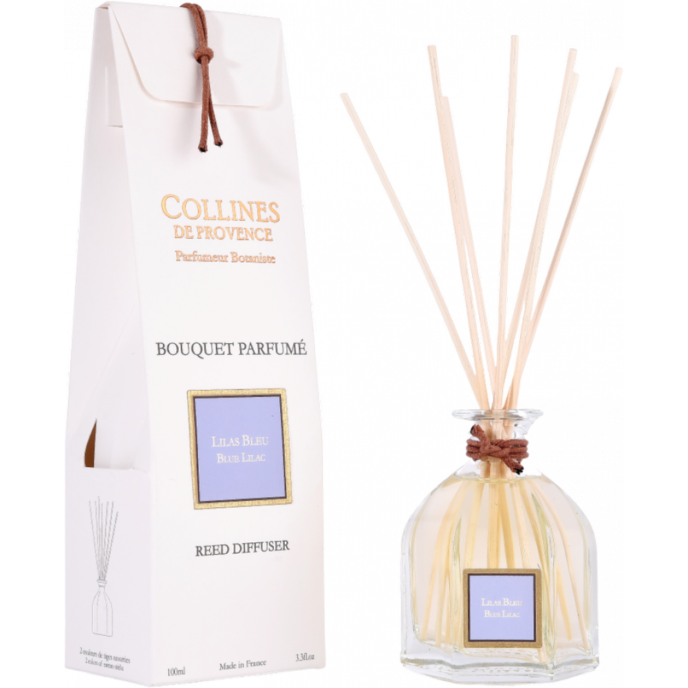 Дифузор для дому Blue Lilac (Блакитний бузок) аромадифузор Collines de Provence, 100 мл