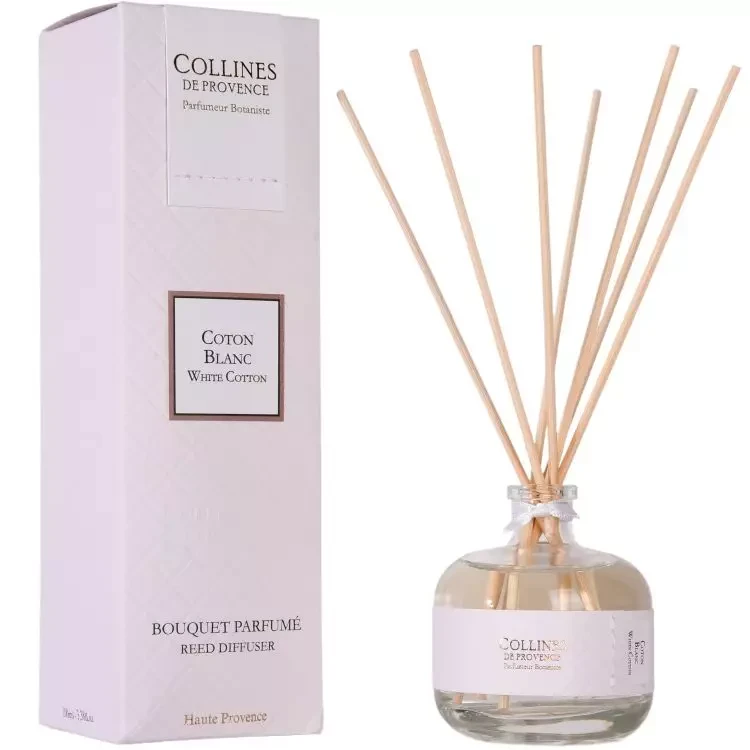 Ароматизатор для дому, Аромадифузор Collines de Provence Біла бавовна 100 мл