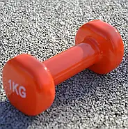 Гантель вінілова PowerPlay 1 кг. PP_4103 Помаранчева (1шт.), фото 3