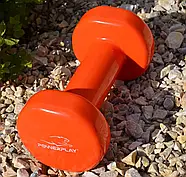 Гантель вінілова PowerPlay 1 кг. PP_4103 Помаранчева (1шт.), фото 5