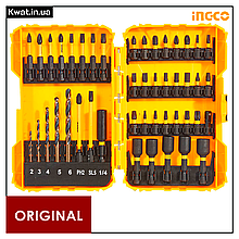 Набір ударних біт головок і свердел INGCO INDUSTRIAL 45 предметів