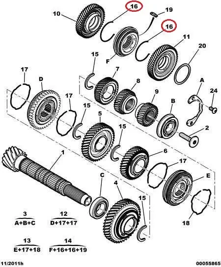 Пружинка синхронізатора 5-6 передавання Fiat Ducato, Peugeot Boxer 4, Citroen Jumper 4 (2014-...) 2.2/2.3, фото 1