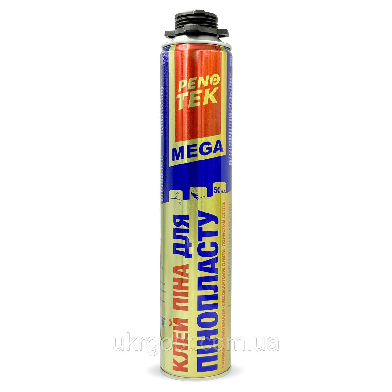 Клей-піна для пінопласту Penotek MEGA 750 мл