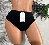 Жіночі трусики мікрофібра на основі бавовни рубчик 42-48р 5 кольорів, фото 3