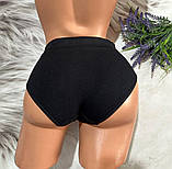 Жіночі трусики мікрофібра на основі бавовни рубчик 42-48р 5 кольорів, фото 4