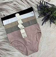 Жіночі трусики мікрофібра на основі бавовни рубчик 42-48р 5 кольорів