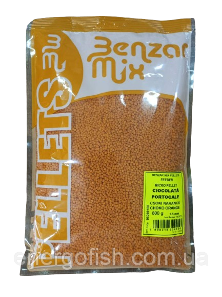 Micropellet Feeder Benzar Mix 1,5мм 800 г CHOKO ORANGE, фото 1