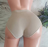 Жіночі трусики мікрофібра на основі бавовни рубчик 42-48р 4 кольори, фото 3