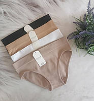 Жіночі трусики мікрофібра на основі бавовни рубчик 42-48р 4 кольори