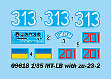 МТ-ЛБ із ЗУ-23-2. Збірна модель у масштабі 1/35. TRUMPETER 09618, фото 3