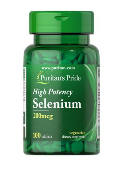 Селен Puritan`s Pride Selenium 200mcg 100 tablets, фото 1