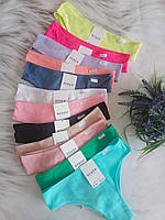 Жіночі трусики бавовняні рубчик 42-48р 12 кольорів