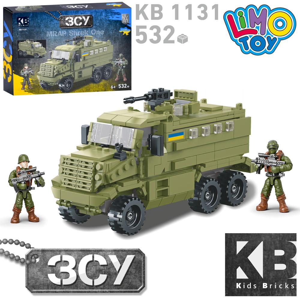 Конструктор KB 1131 військовий, машина, фігурка, 532дет