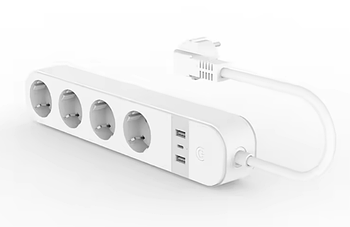 Wi-Fi подовжувач з USB + Type-C 1DAL | Розумний мережевий фільтр 4 гнізда (Y902WU-GE)